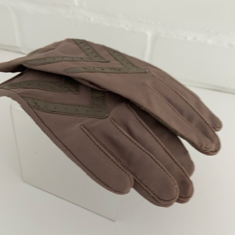 New With Tags Womens Banana Republic Grey Leather Driving Gloves For Winter - Picture 10 of 10